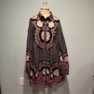 Free People Smell the Roses Long Sleeve Dress